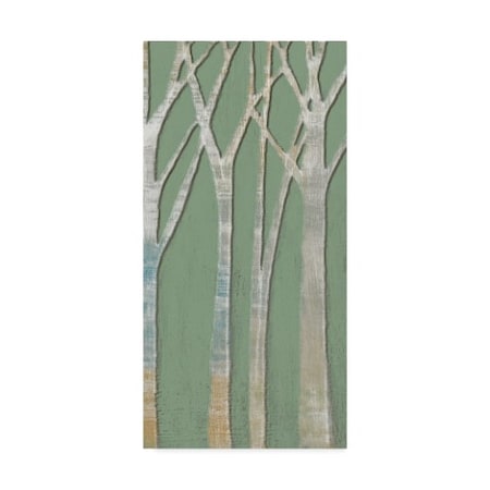 Jennifer Goldberger 'Birchline Triptych Iii' Canvas Art,16x32